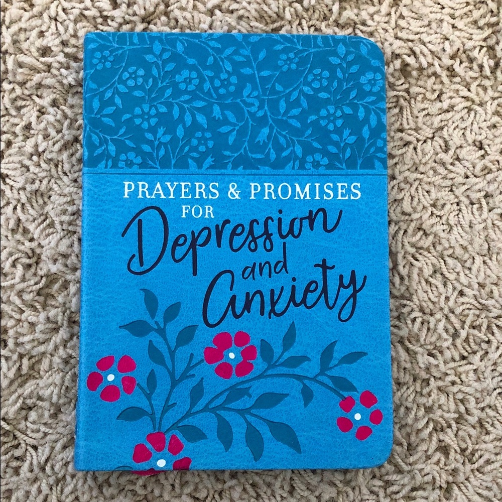 Prayers & Promises for Depression and Anxiety Blue Floral Devotional